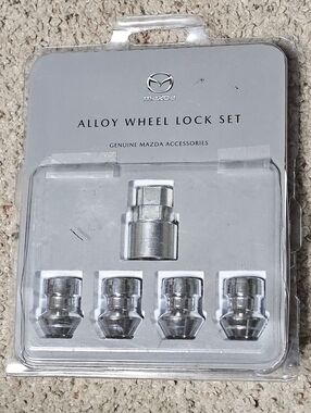 Genuine Mazda Alloy Wheel Lock Set Chrome - Dual Hex - C9N2V9740 -